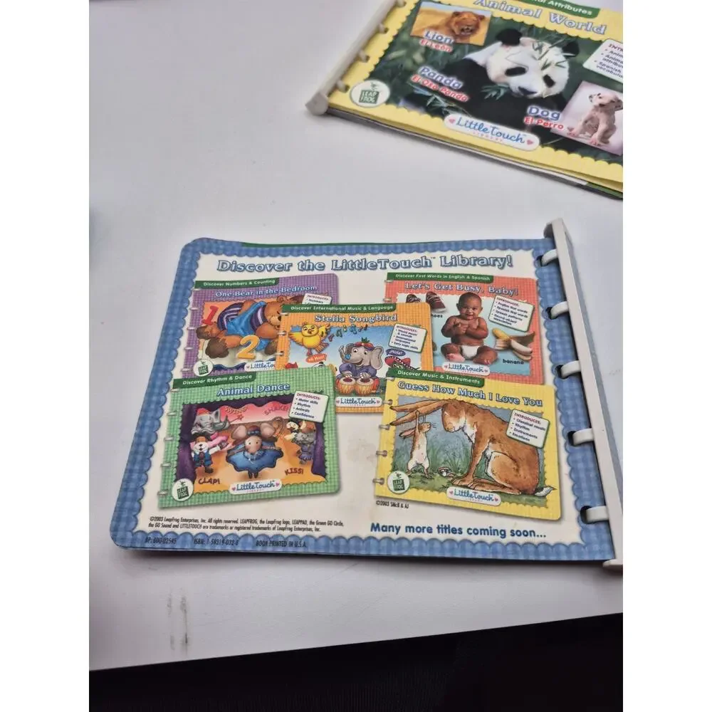 Lot of 3 Leap Frog Little Touch Books and Cartridges All Tested and Working